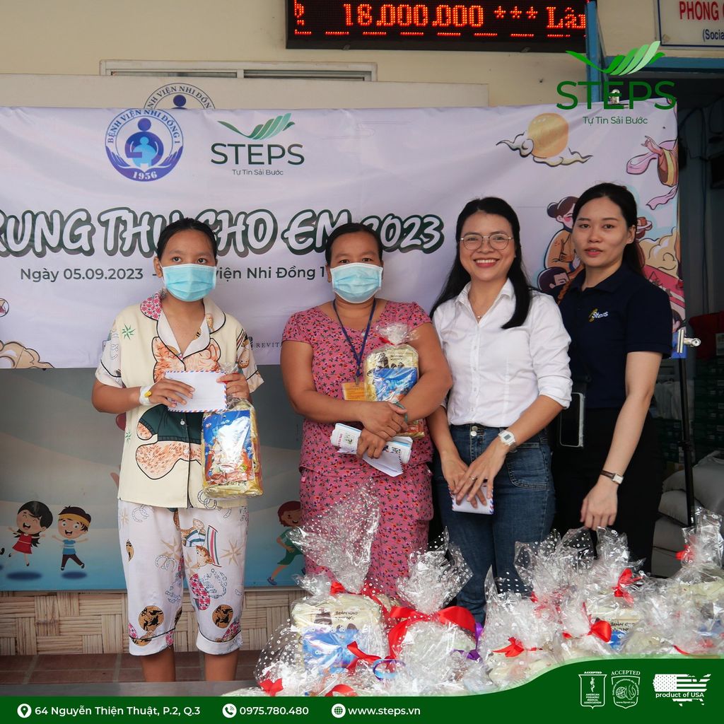 Trung Thu Ấm Áp - Sang Sẻ Yêu Thương Cùng Hệ Thống Giày Dép Sức Khoẻ Steps Tại Bệnh Viện Nhi Đồng I và Viện Tim Thành Phố Hồ Chí Minh