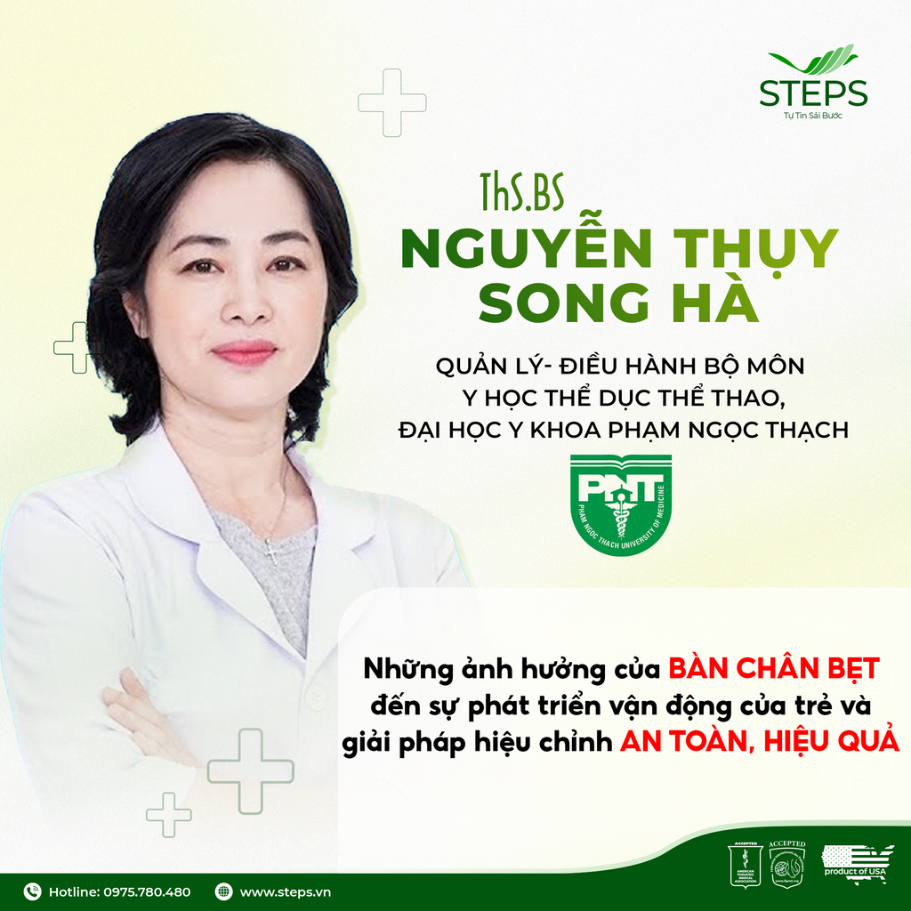 Những ảnh hưởng của bàn chân bẹt đến sự phát triển vận động của trẻ và giải pháp hiệu chỉnh an toàn, hiệu quả