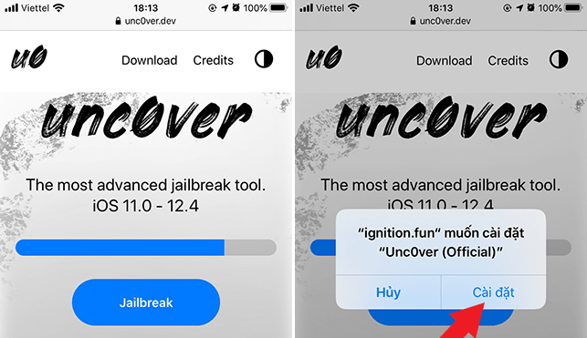 Hướng dẫn JailBreak iOS Uncover không cần máy tính – Happy Phone (didonghanhphuc.vn)