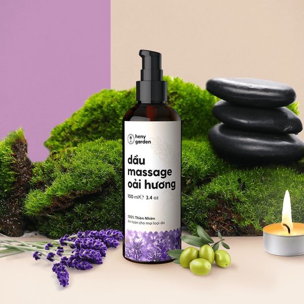 Dầu Massage Body Hoa Oải Hương Lavender Heny Garden