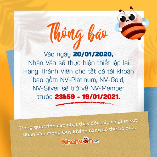 THÔNG BÁO THIẾT LẬP LẠI HẠNG THÀNH VIÊN