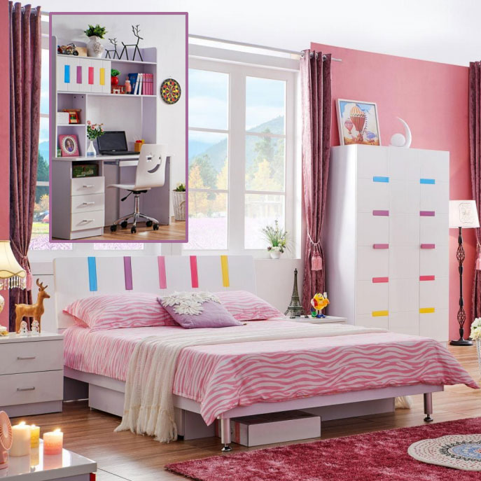 Bộ giường tủ trẻ em nhập khẩu GR860 7 Bộ Giường Tủ Trẻ Em Nhập Khẩu GR-860