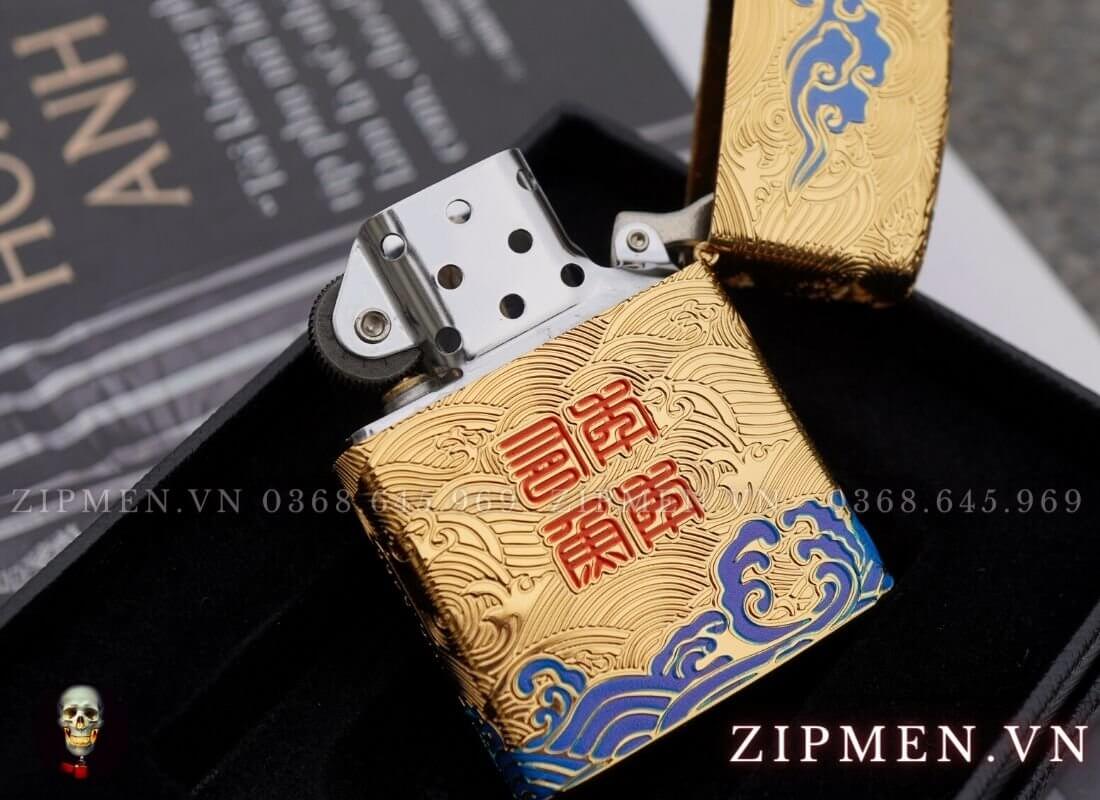 Bật lửa zorro cá chép nguyệt thực vang mỹ kí cao cấp | Zorro chính hãng