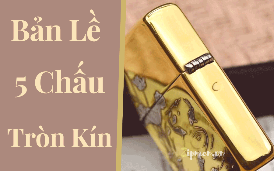 Bản lề Zippo armor cá chép hoa sen