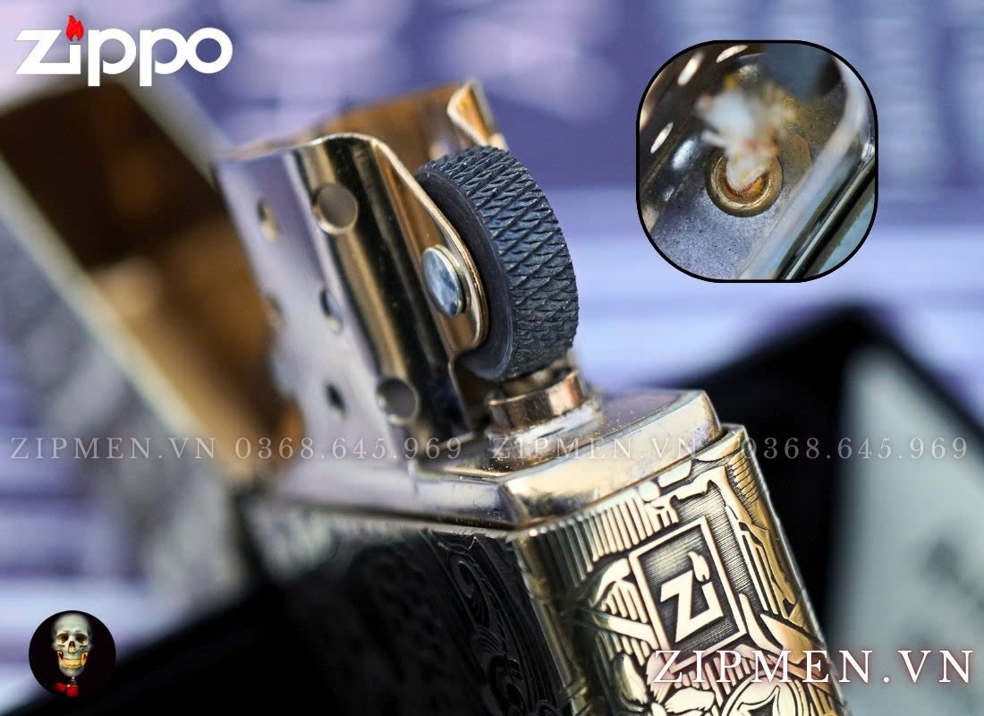 Zippo armor cá chép Daruma chính hãng cao cấp