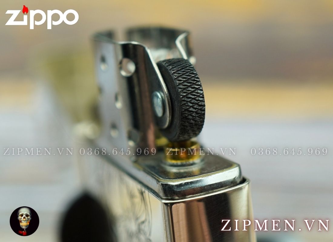 Zippo bạc khối quan công