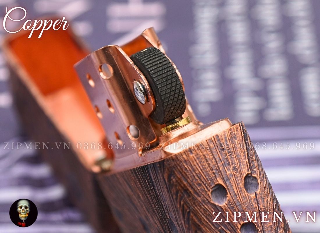 Bật lửa zorro supper copper đồng đỏ hình mặt trăng