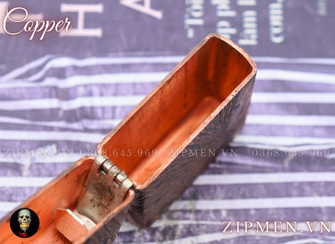 Bật lửa zorro supper copper đồng đỏ hình mặt trăng