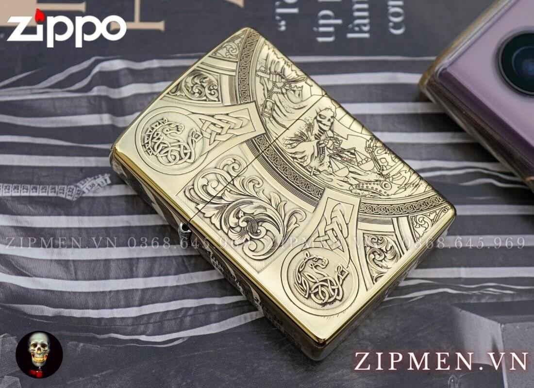 bật lửa zippo chủ đề tứ kỵ sĩ chính hãng