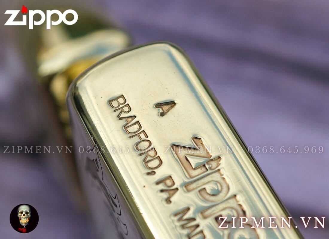 zippo armor chủ đề rồng vàng