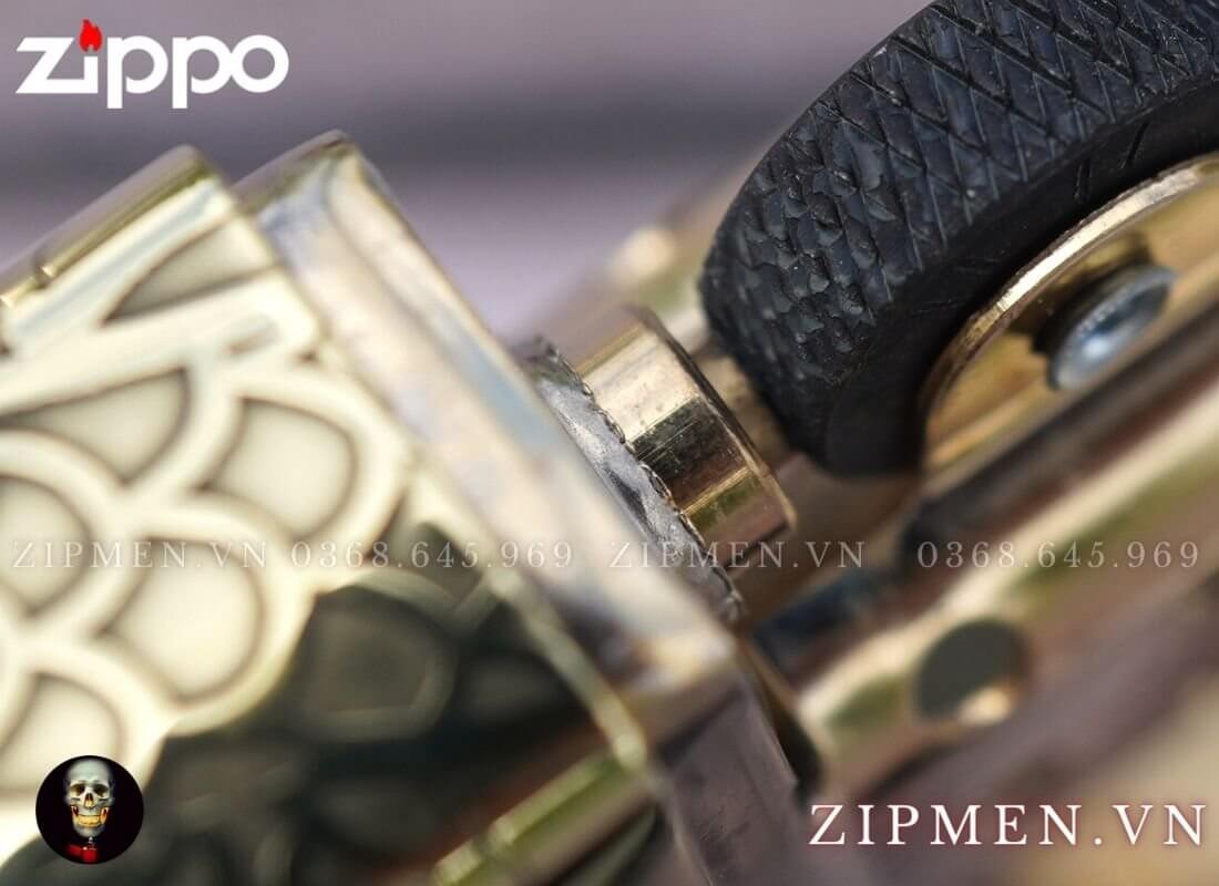 zippo armor chủ đề rồng vàng
