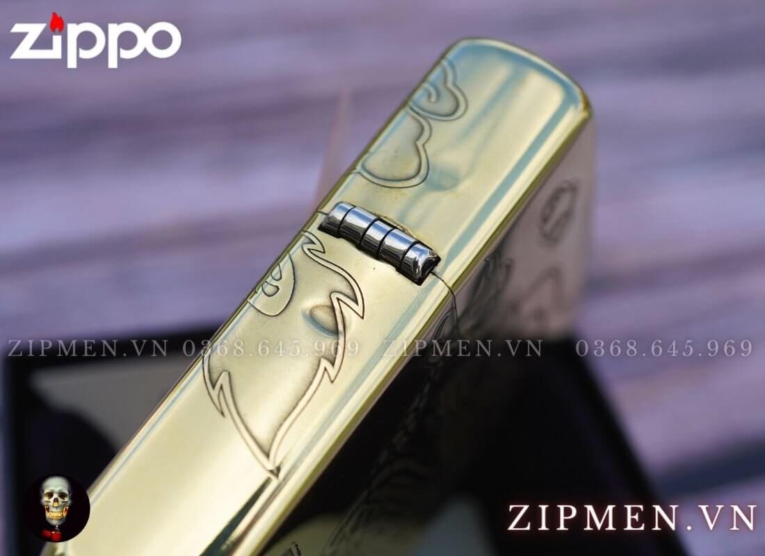 zippo armor chủ đề rồng vàng