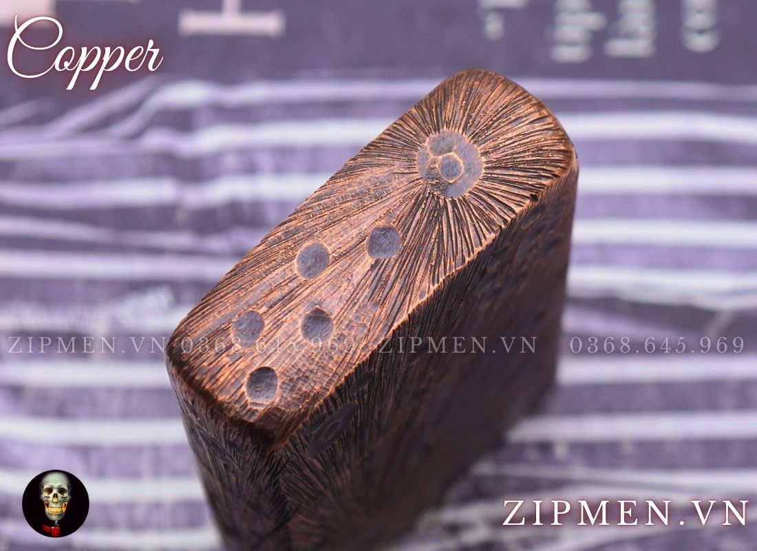 Bật lửa zorro supper copper đồng đỏ hình mặt trăng