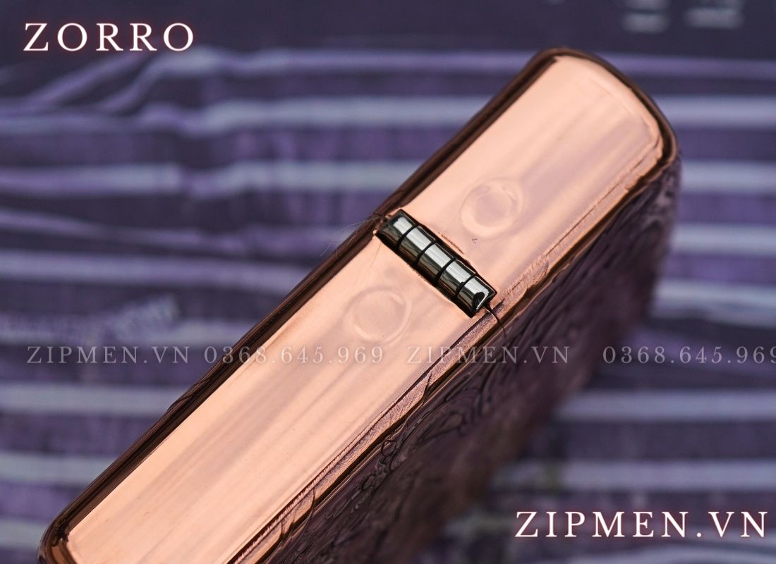 Bật lửa Zorro super copper chủ đề kỳ lân khắc nổi 3D