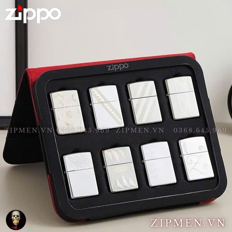 Hộp đựng zippo trưng bày chứa được 8 chiếc