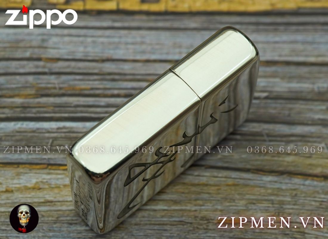 Zippo bạc khối quan công
