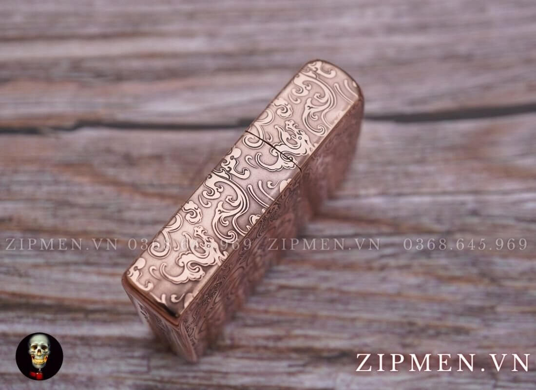 Hộp quẹt zorro copper đồng đỏ nguyên chất chủ đề quan âm bồ tát | Hộp quet chính hãng