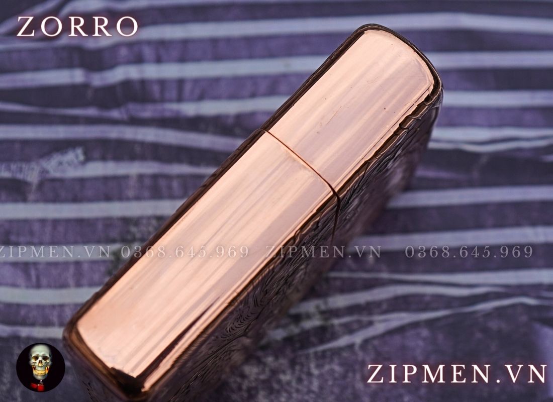 Bật lửa Zorro super copper chủ đề kỳ lân khắc nổi 3D