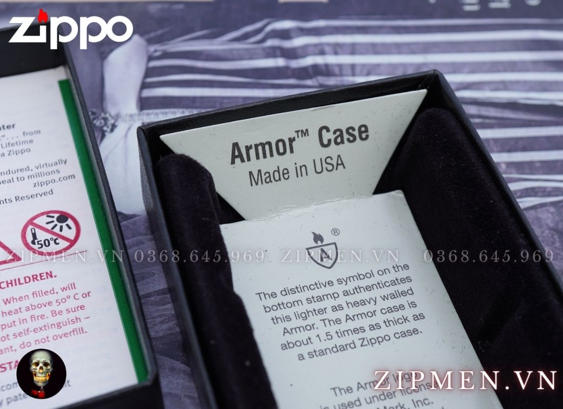 zippo armor 169 vàng bóng trơn