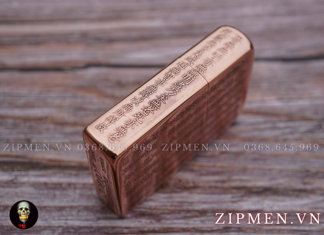 Bật lửa zorro copper bát nhã tâm kinh | Bật lửa zorro cao cấp chính hãng