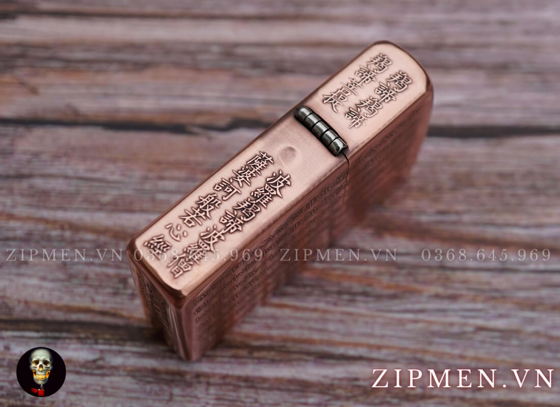 Bật lửa zorro copper bát nhã tâm kinh | Bật lửa zorro cao cấp chính hãng