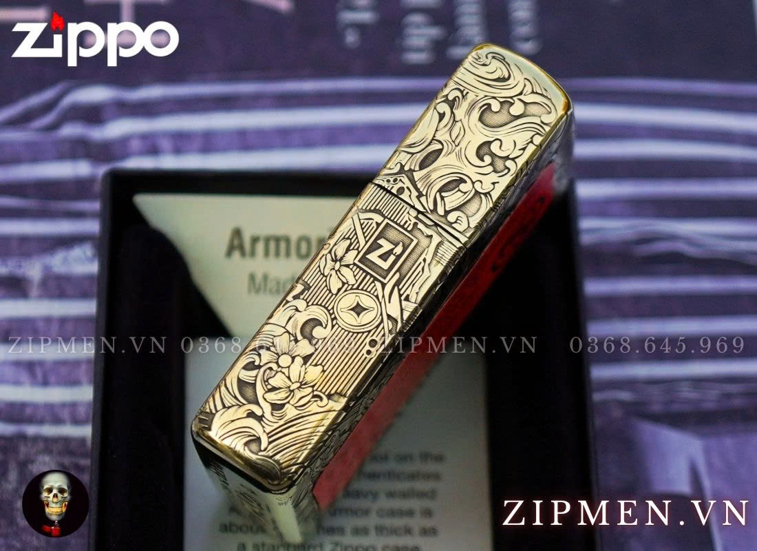 Zippo armor cá chép Daruma chính hãng cao cấp