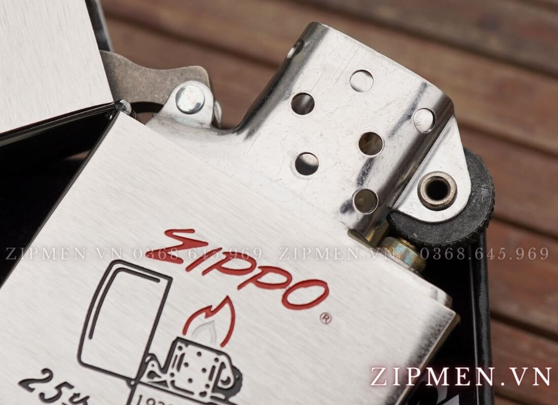 Hộp quẹt zippo replica tái bản 1941 chủ đề 25th anniversary | Bật lửa zippo cao cấp