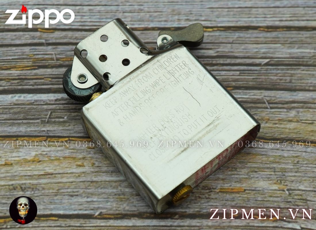 Zippo bạc khối quan công