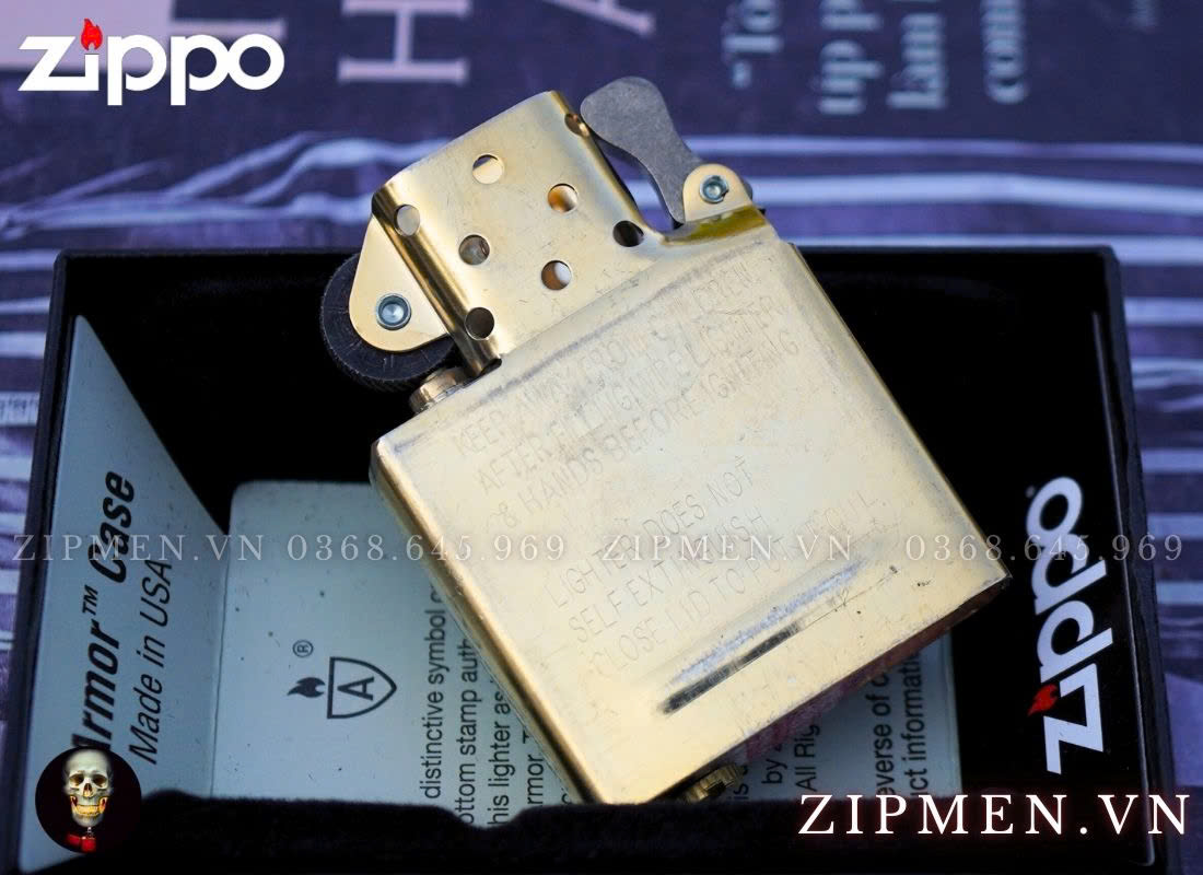 Zippo armor cá chép Daruma chính hãng cao cấp