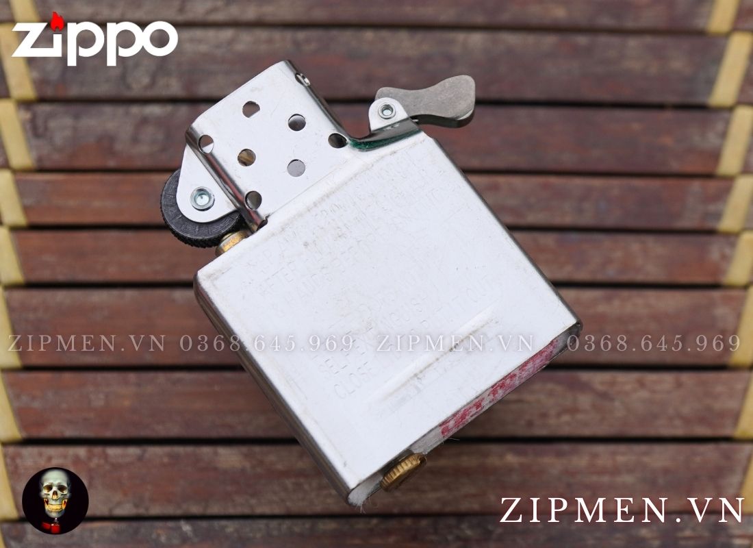 Bật lửa zippo vintage tái bản 1937 trắng nhám góc chính hãng z230