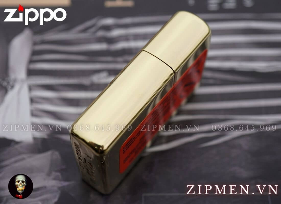 Bật lửa zippo armor đồng nguyên khối chủ đề tình yêu của cha cao cấp | Bật lửa zippo chính hãng