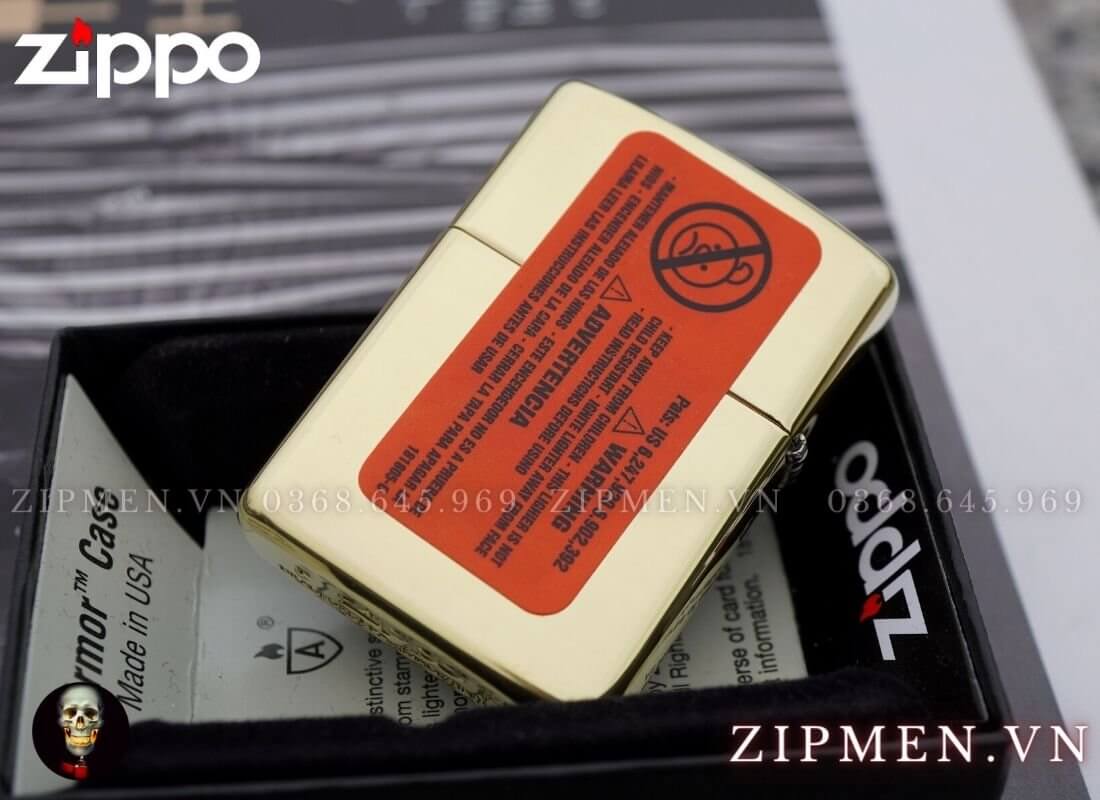 Bật lửa zippo armor đồng nguyên khối chủ đề tình yêu của cha cao cấp | Bật lửa zippo chính hãng