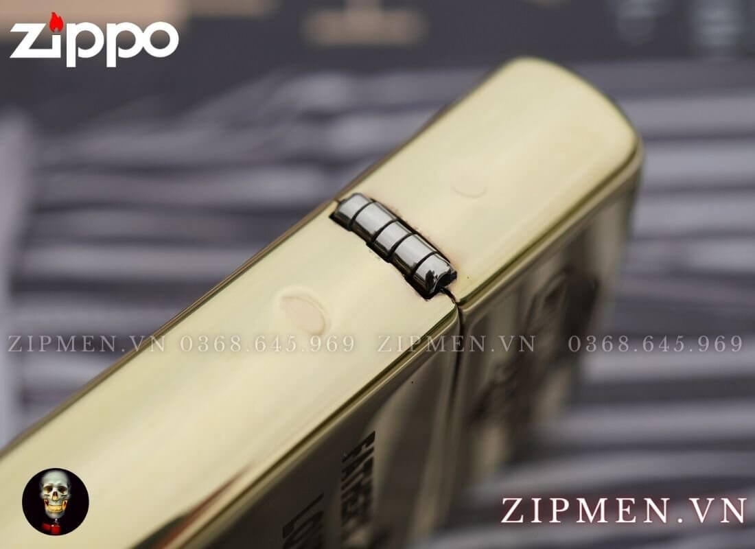 Bật lửa zippo armor đồng nguyên khối chủ đề tình yêu của cha cao cấp | Bật lửa zippo chính hãng