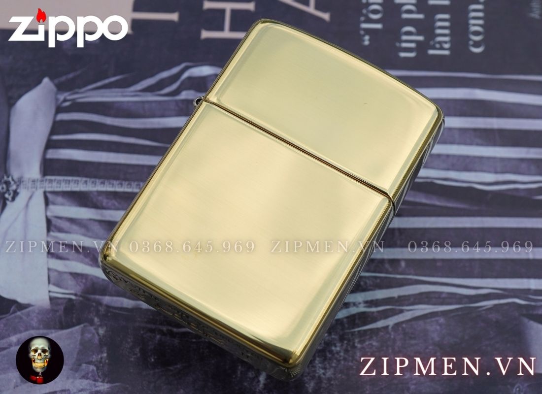 zippo armor 169 vàng bóng trơn