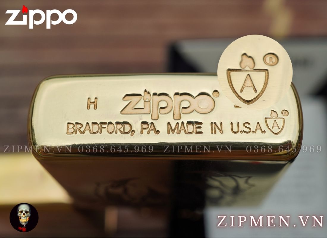 zippo armor cao cấp chủ đèn hình mặt hổ