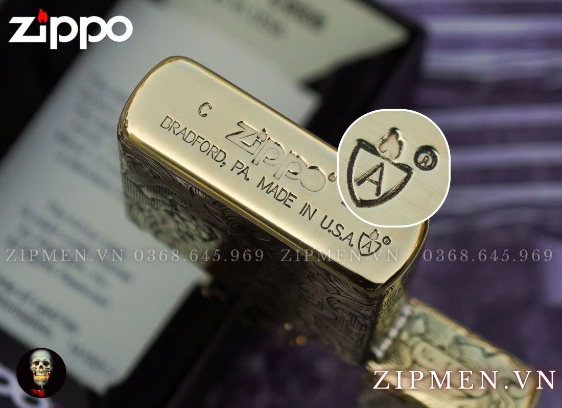 Zippo armor cá chép Daruma chính hãng cao cấp