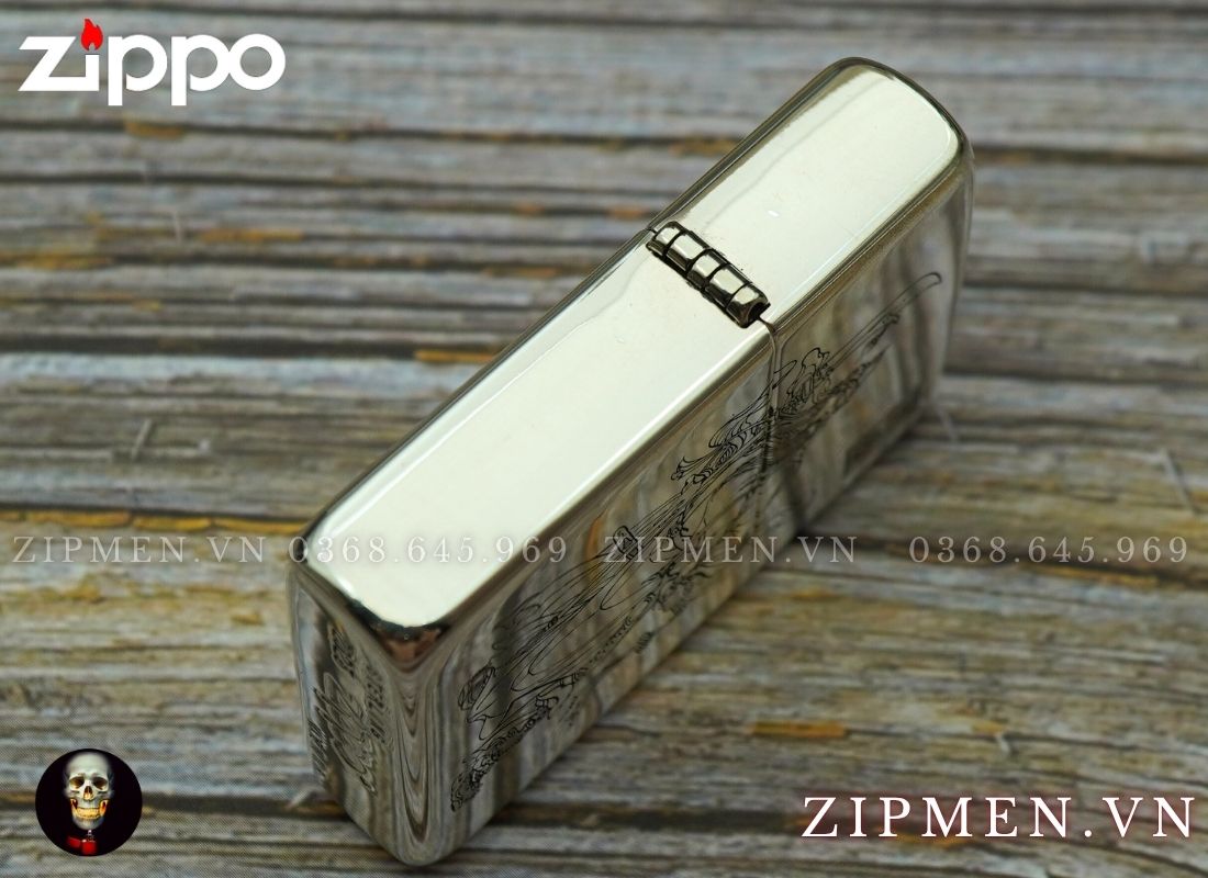 Zippo bạc khối quan công