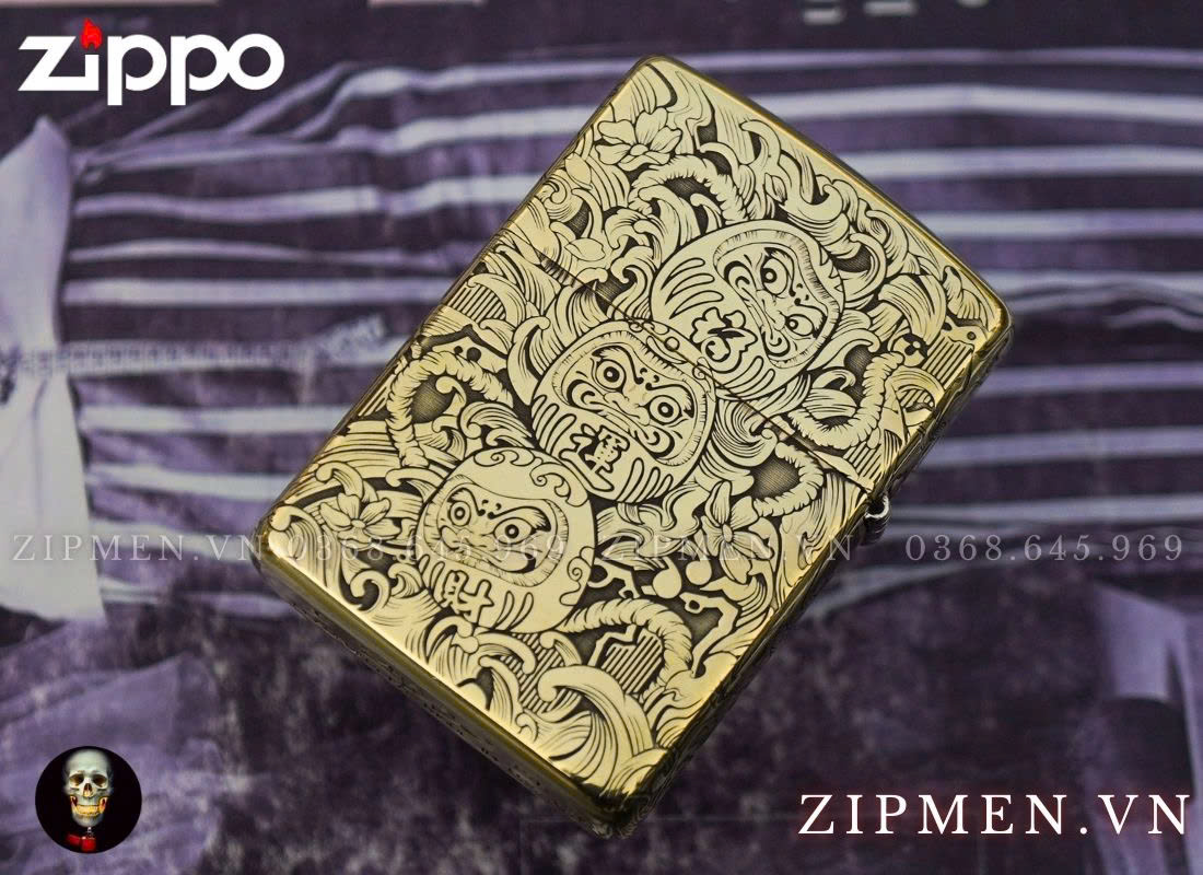 Zippo armor cá chép Daruma chính hãng cao cấp