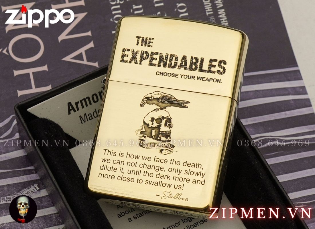 Zippo armor chủ đề The Expendables biệt đội đánh thuê limited edition