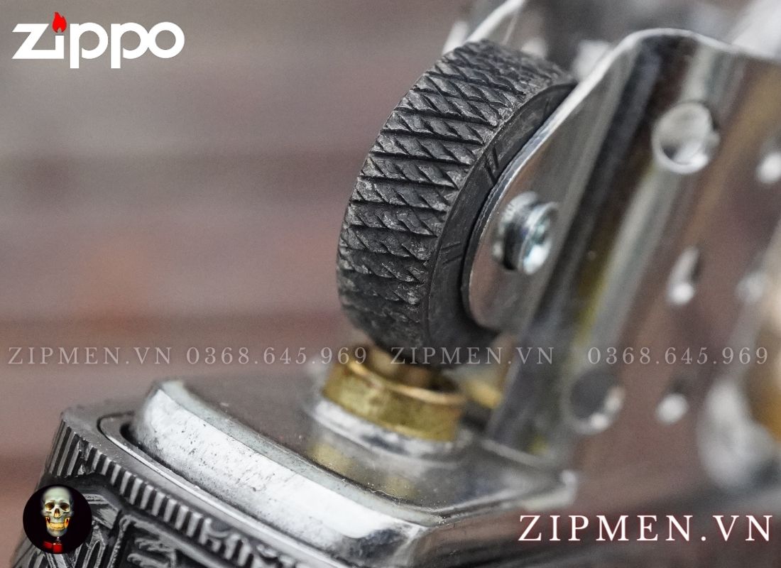 Bật lửa zippo cao cấp xuất Nhật bản bọc thép trắng chủ đề cá chép daruma