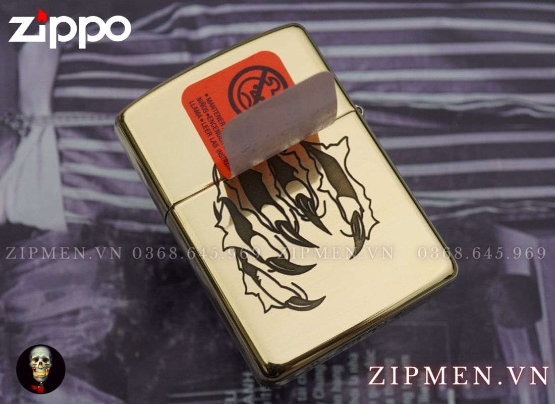 zippo armor cao cấp chủ đèn hình mặt hổ