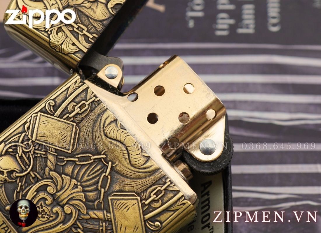 Zippo Armor chủ đề cung kim ngưu