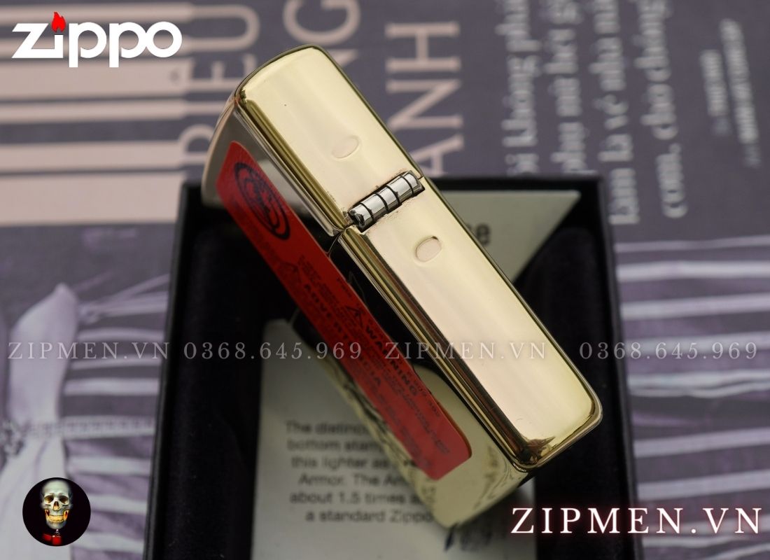 zippo armor cao cấp chủ đèn hình mặt hổ