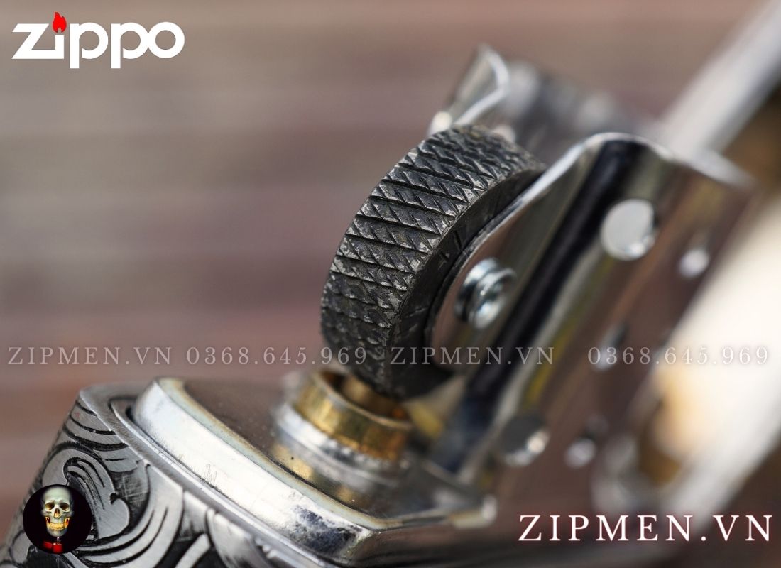 bật lửa zippo cá chép vượt ngũ môn bọc thép xuất Nhật