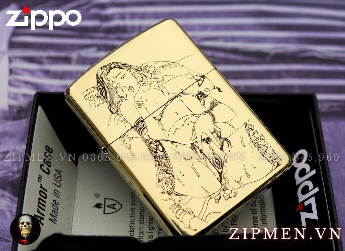 Bật lửa zippo armor chủ đề cô gái quyến rủ sexy girl