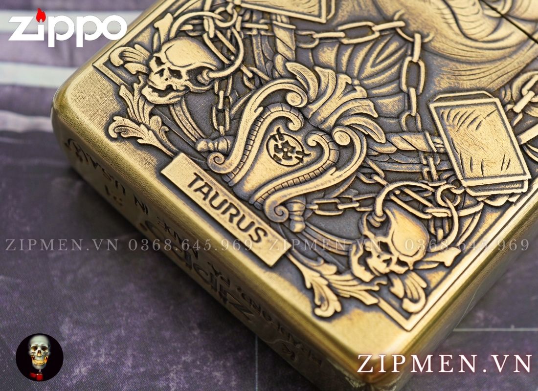 Zippo Armor chủ đề cung kim ngưu