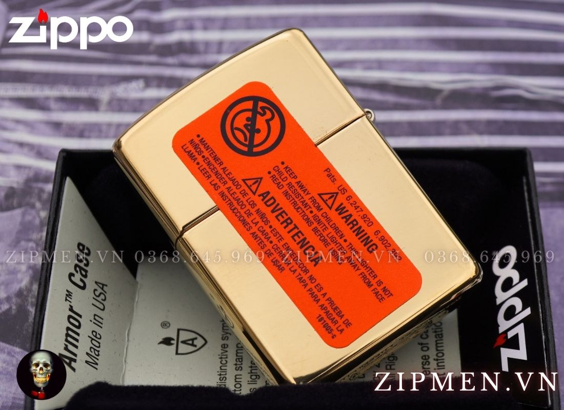 Zippo armor mèo thần tài cao cấp