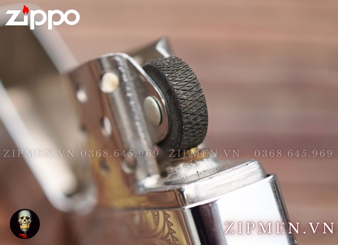 Bật lửa zippo usa cổ xưa năm 1980 chủ đề Hoa Ven Ý