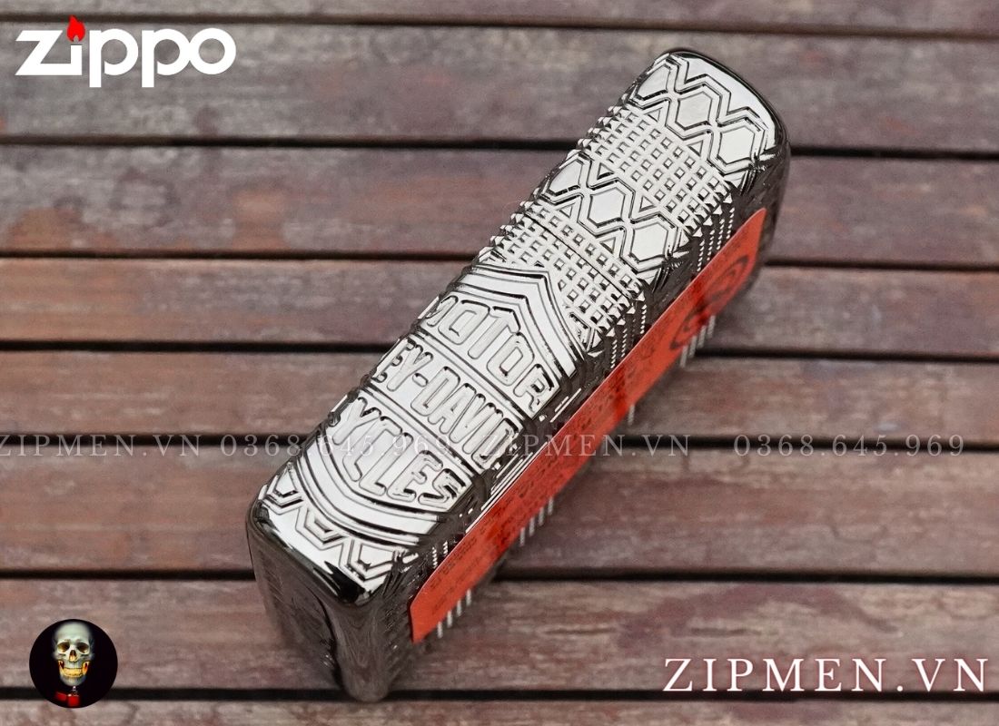 Bật lửa Zippo armor Harley Davidson Collectible 2021 phiên bản armor màu đen xám