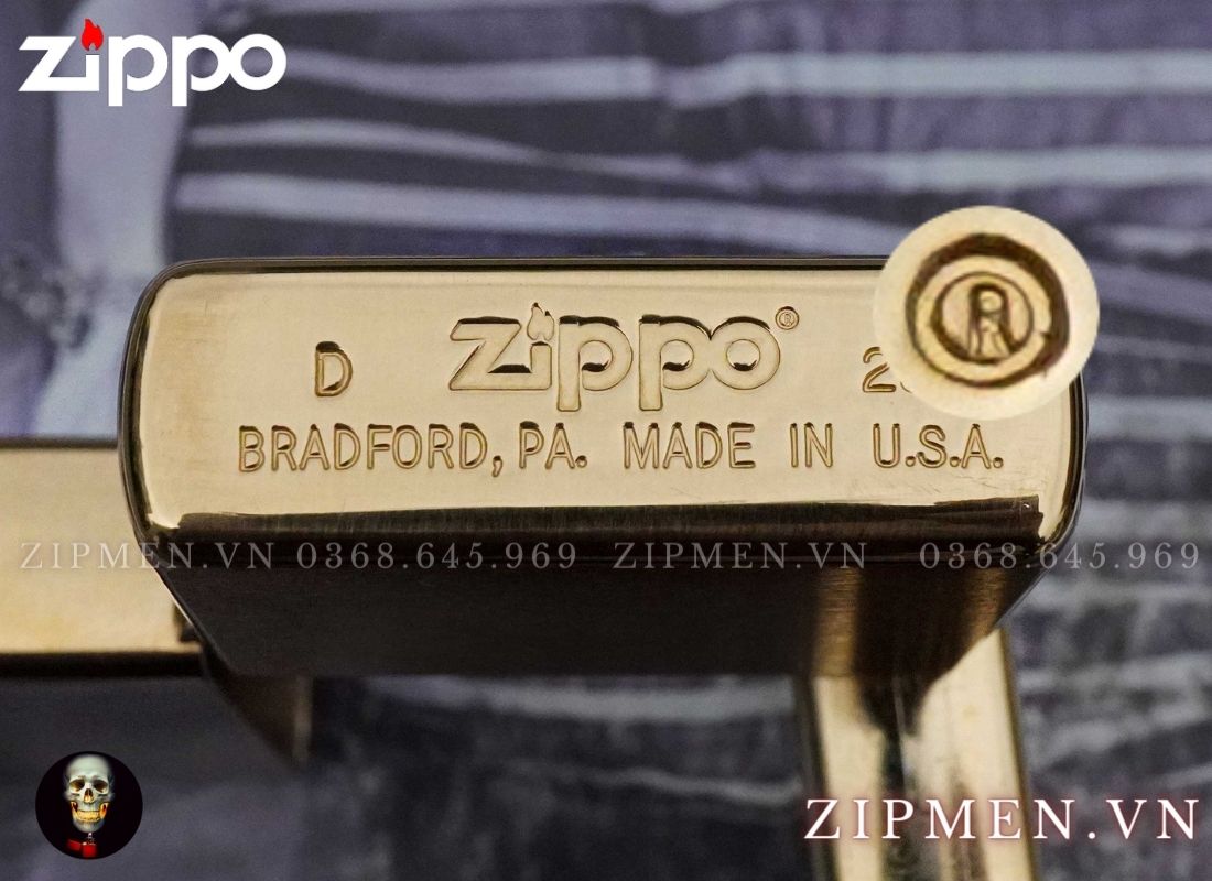 Bật lửa zippo USA khắc CNC chữ nhẫn câu thơ
